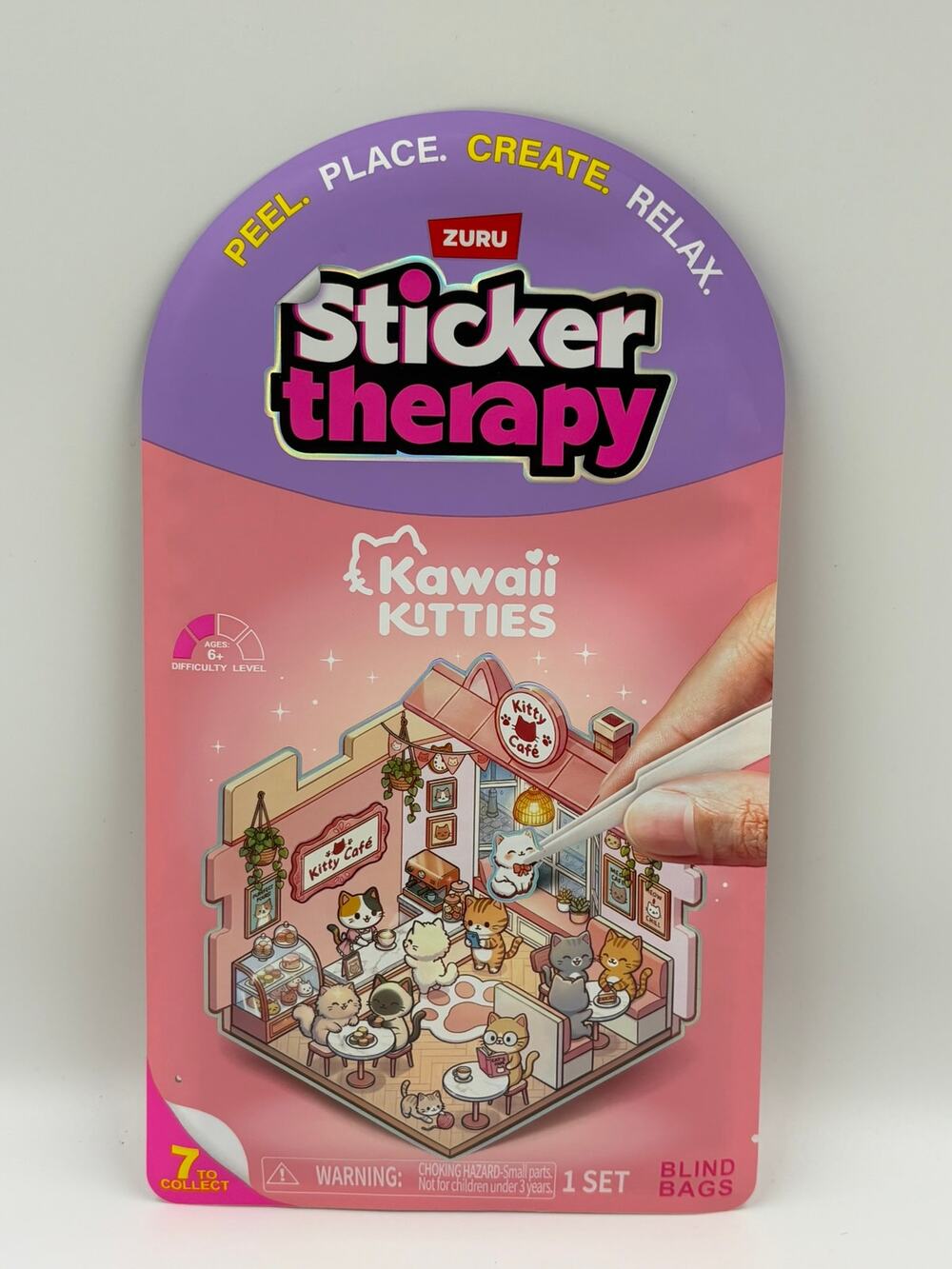 ZURU Sticker Therapy Kawaii Kitties Mystery Blind Bag Sticker Art Kit NEW